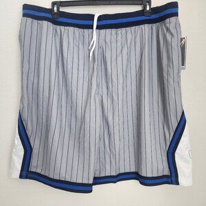 NWT AND1 Men's Striped Mesh Basketball Shorts. Size 4XL.